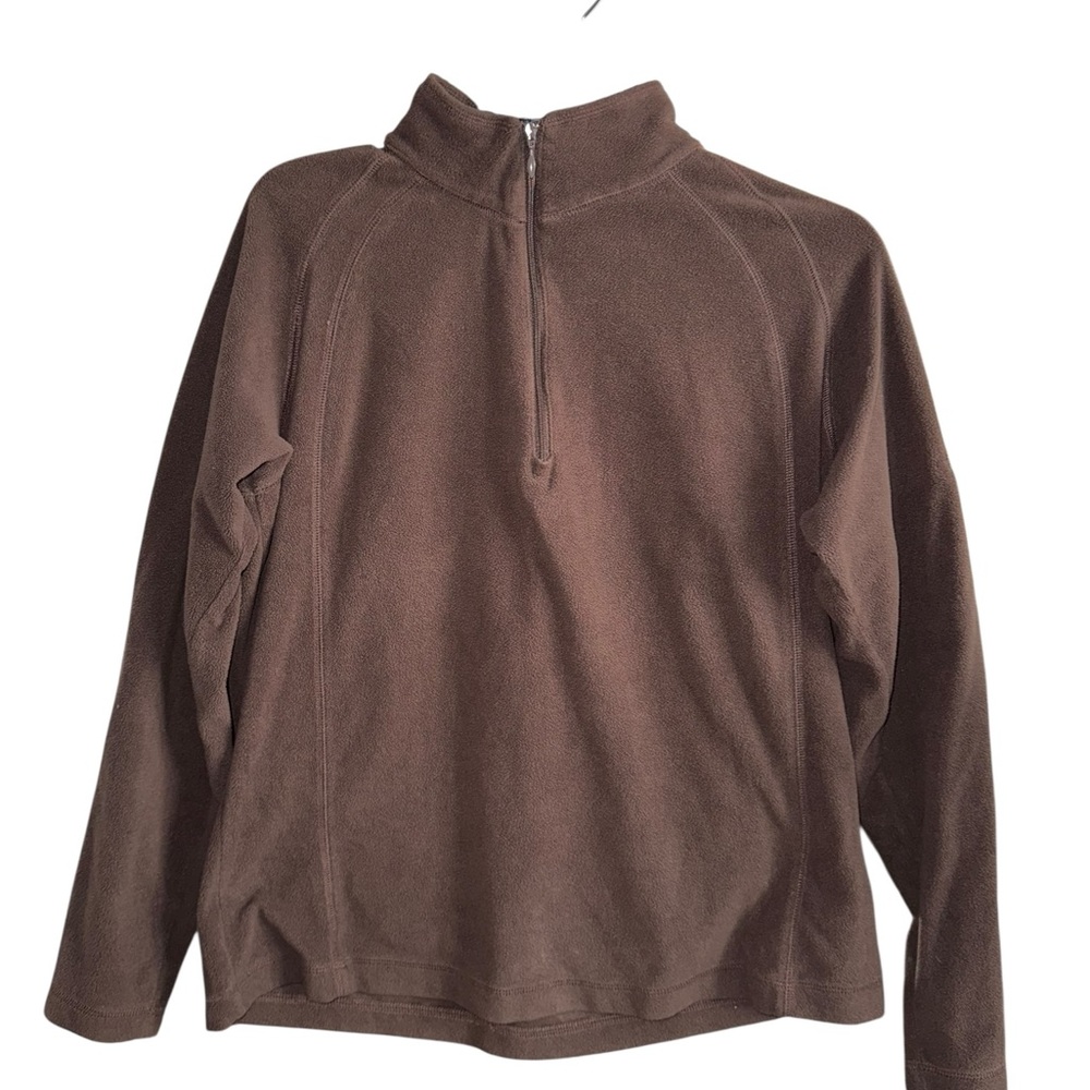 Columbia Brown Quarter-Zip Sweater Size Large